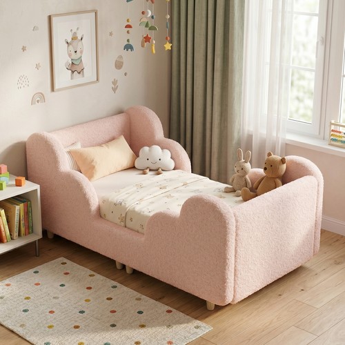 Toddler floor bed with - floor, safety